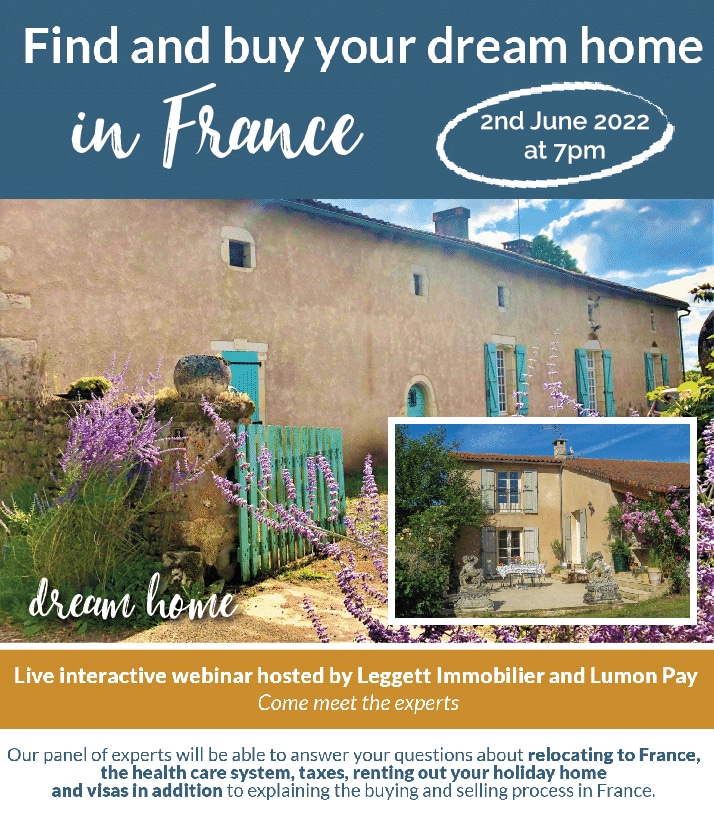 Find & Buy your Dream House in France – LEGGETT IMMOBILIER Live Webinar Series – Thursday 2nd June