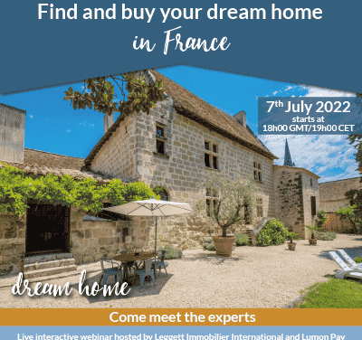 Thursday 7th July – FREE Live Webinar Series – Find & Buy your Dream House in France