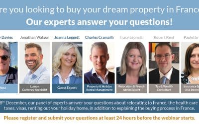 Thursday 8th December – Find & Buy your Dream House in France – FREE Live Webinar Series